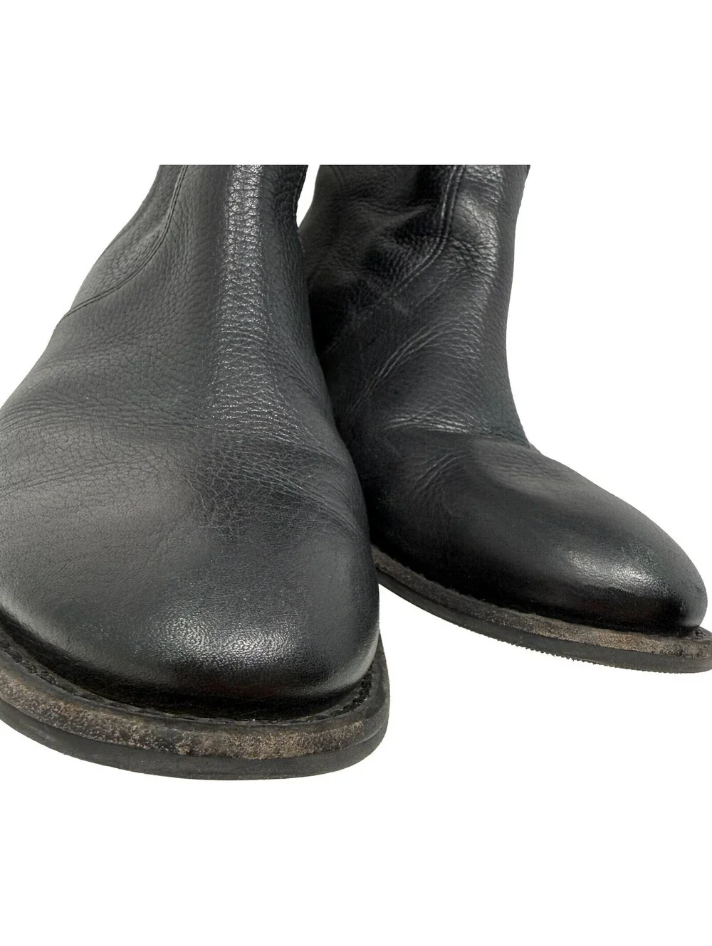 Tory Burch Womens Size 10.5M Black Leather Chelsea Ankle Boots Round Toe Pull-On